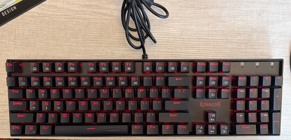 Redragon Vara K551-2 Mechanical Wired USB Illuminated Keyboard English Black